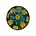 Cabochon Glas met plaatje aan de achterkant Rond 12mm retro yellow
