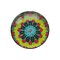 Cabochon Glas met plaatje aan de achterkant Rond 12mm yellow aqua