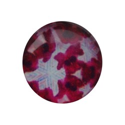 Cabochon Glass with plate at the back 12mm round retro fuchsia