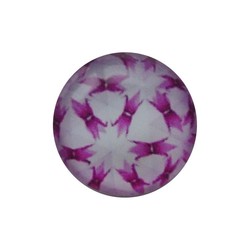 Cabochon Glas met plaatje aan de achterkant Rond 12mm retro lilac