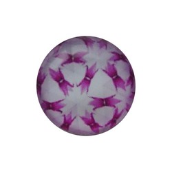 Cabochon Glass with plate at the back 12mm round retro lilac