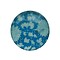 Cabochon Glas met plaatje aan de achterkant Rond 12mm Flowers Blue white