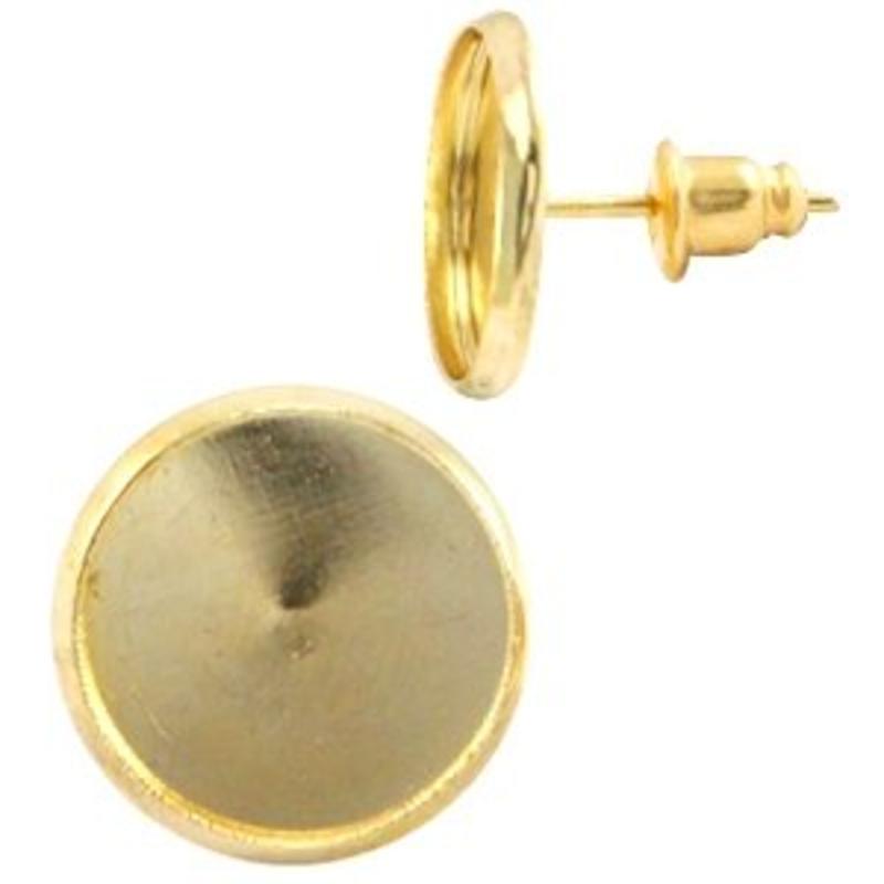 Studs with a picture of 12mm. gold incl. rear. Apiece for