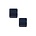 Polaris Bead Square. Shiny 8x8mm. Dark Blue.