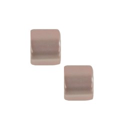 Polaris Shiny Bead Square 8x8mm Light Rose.