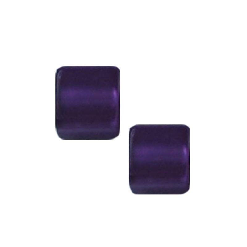 Polaris Square Shiny Bead 8x8mm Purple.