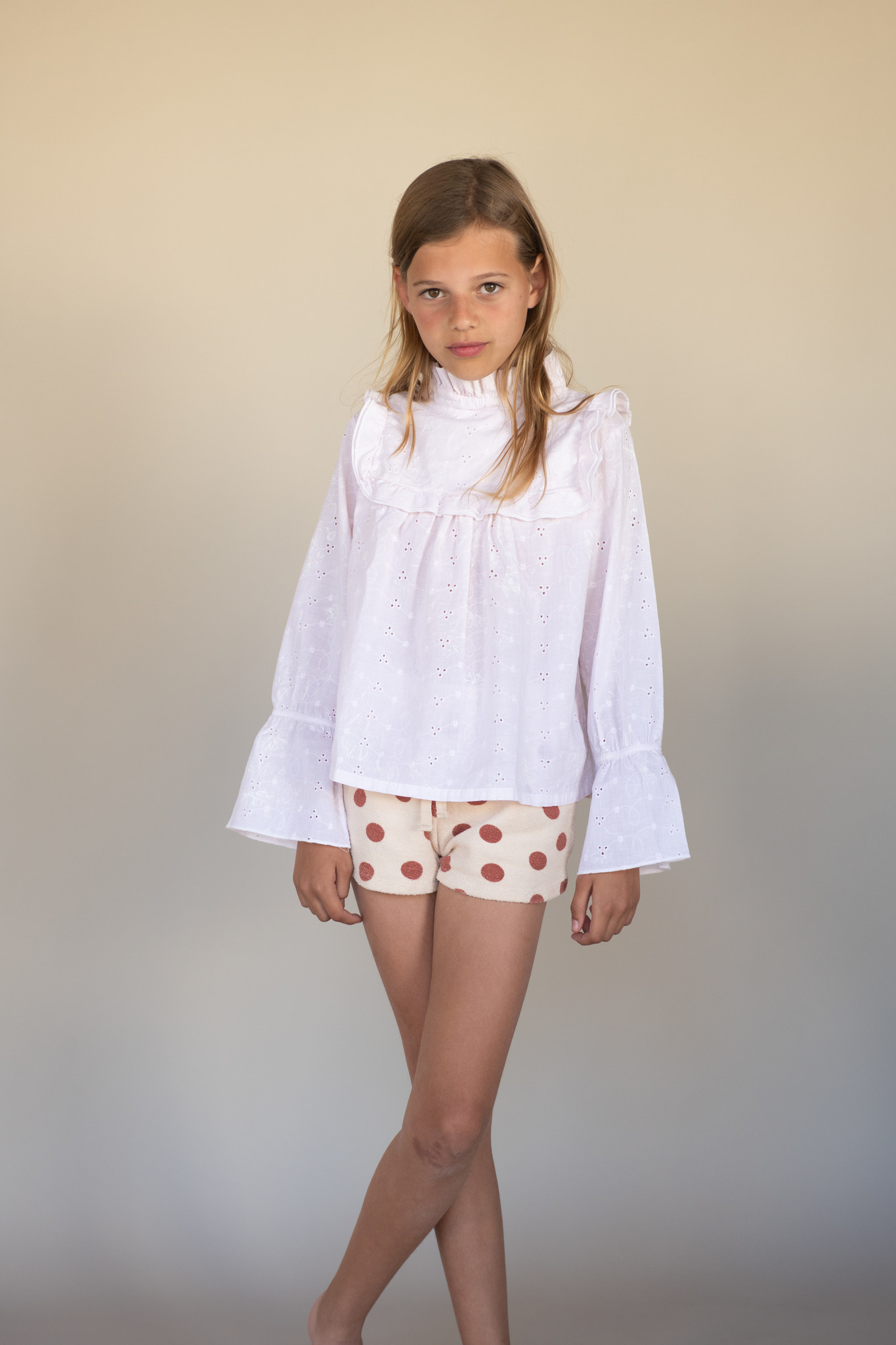 ruffle blouse wit