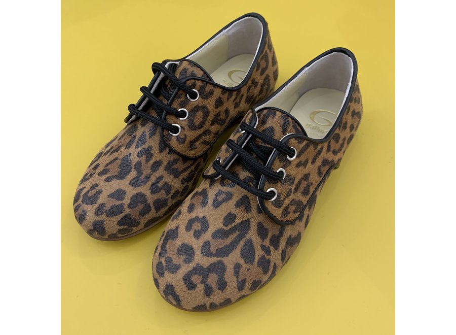 Lace-up leopard shoes, up to mommy size