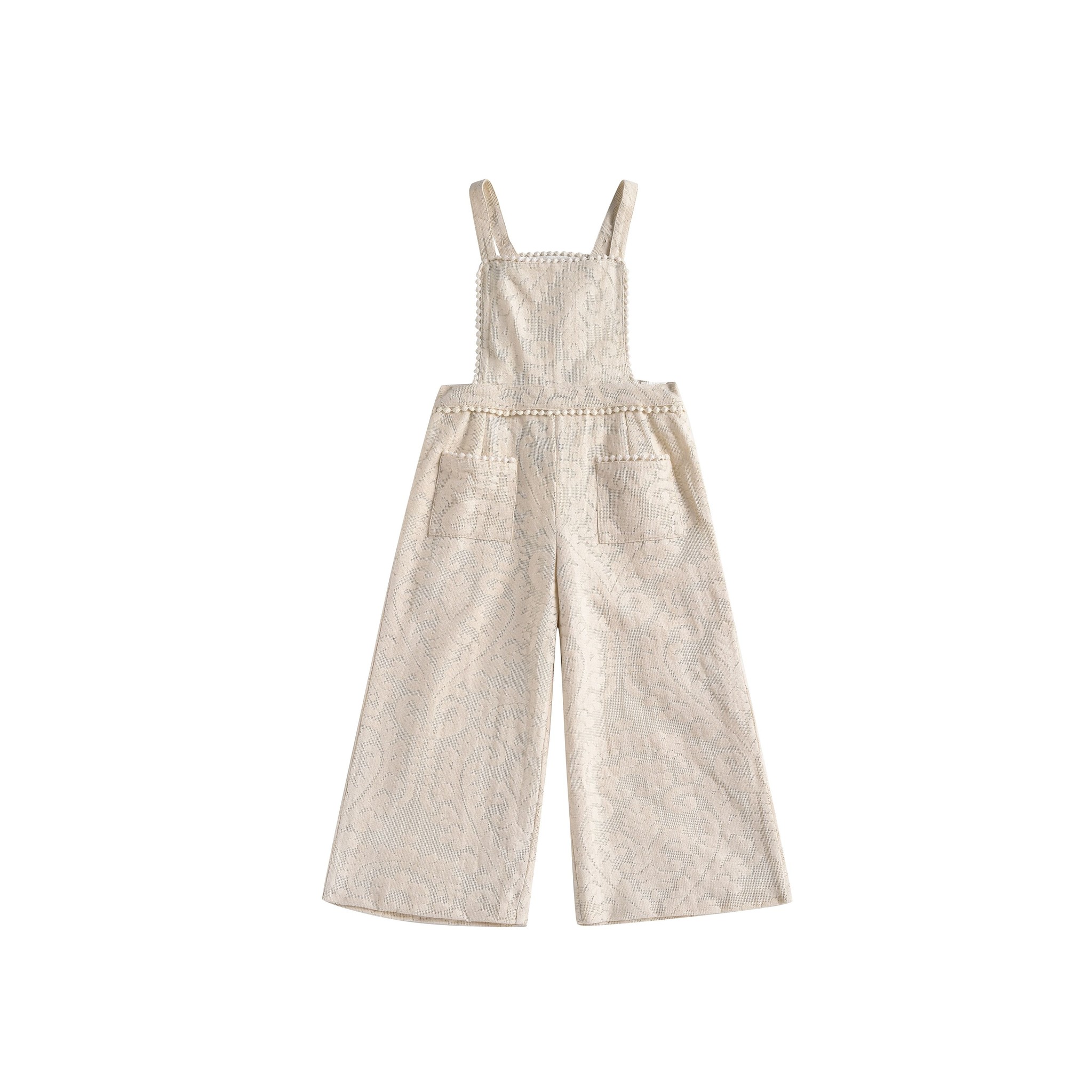 cream overalls
