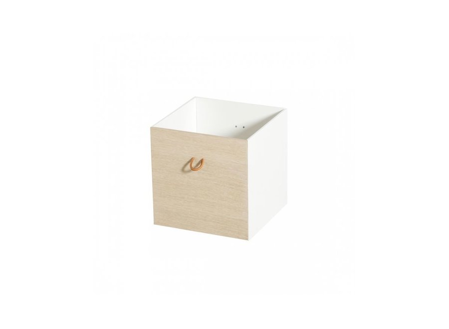 Boxes 3 pcs, white/oak