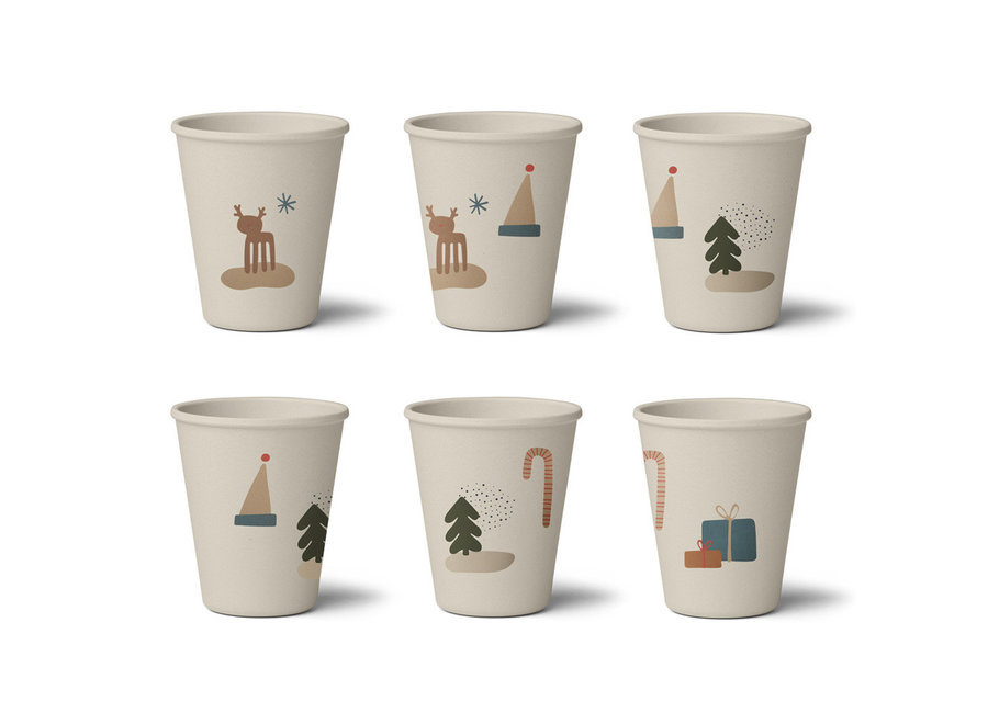 Gertrud bamboo cup 6-pack Holiday mix