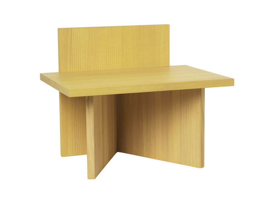 Oblique Stool - Yellow Stained Ash