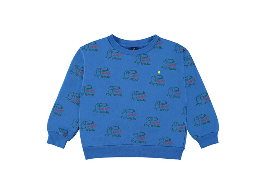 Sweatshirt All Over Toucan Sea Blue