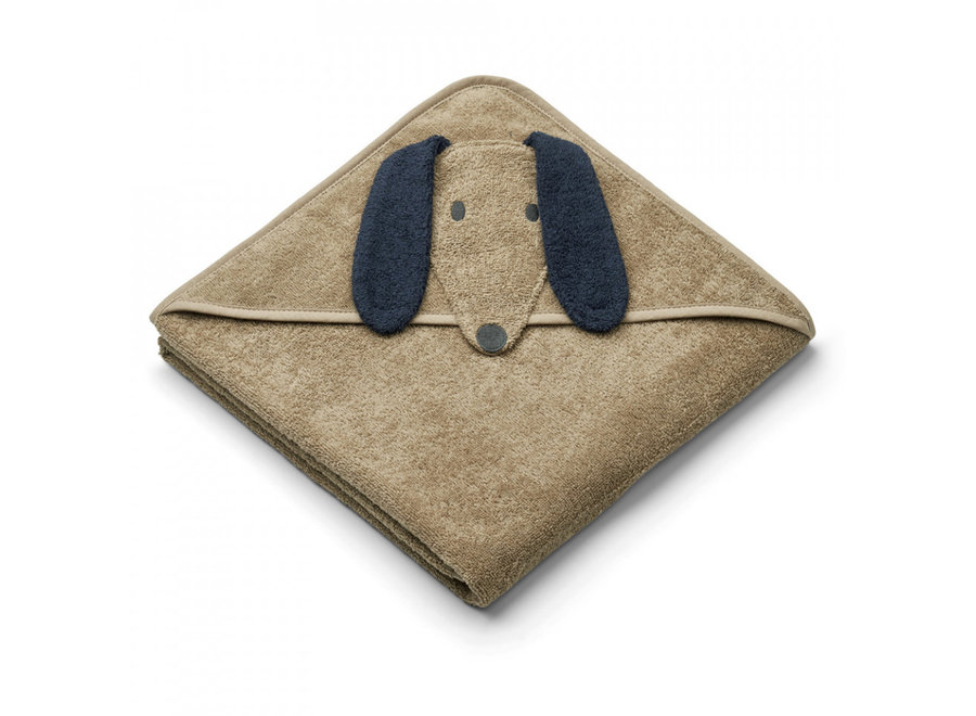 Augusta hooded towel - Dog oat mix
