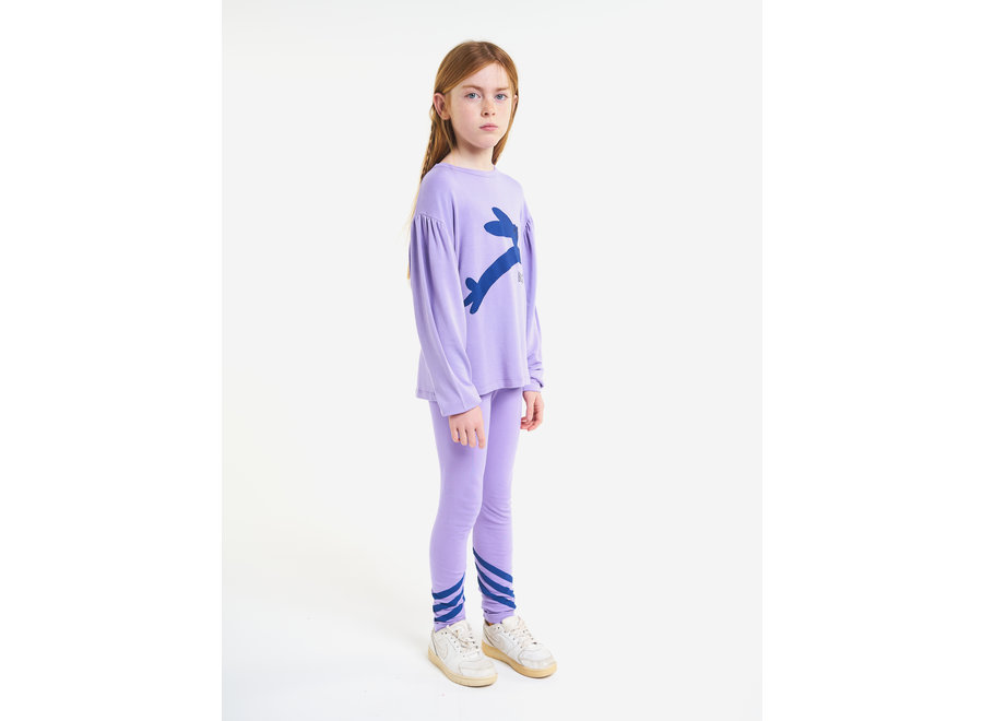 Jumping Hare Long Sleeve T-Shirt Purple
