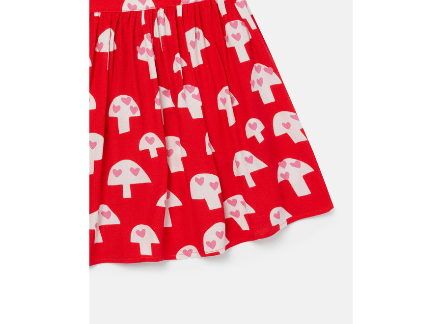 Mushroom Print Crepe Skirt