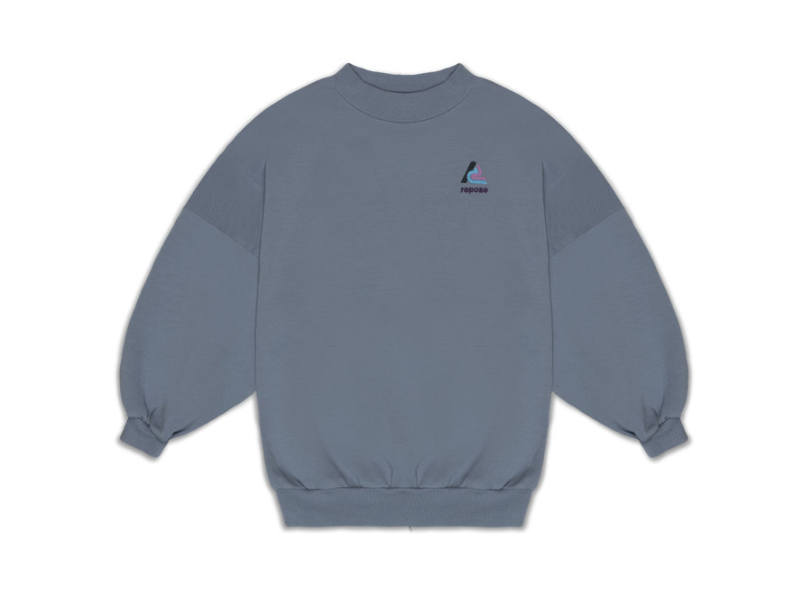 Crewneck sweater, fog blue