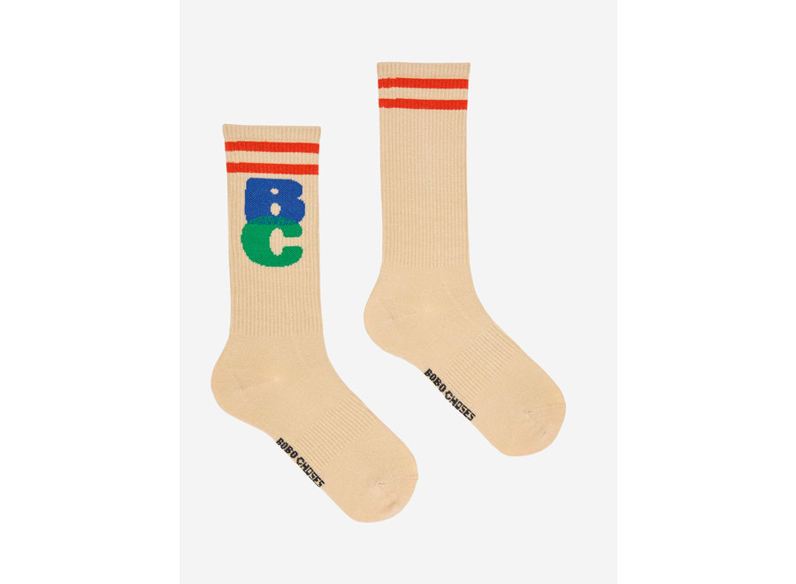 BC Color Block long socks Offwhite
