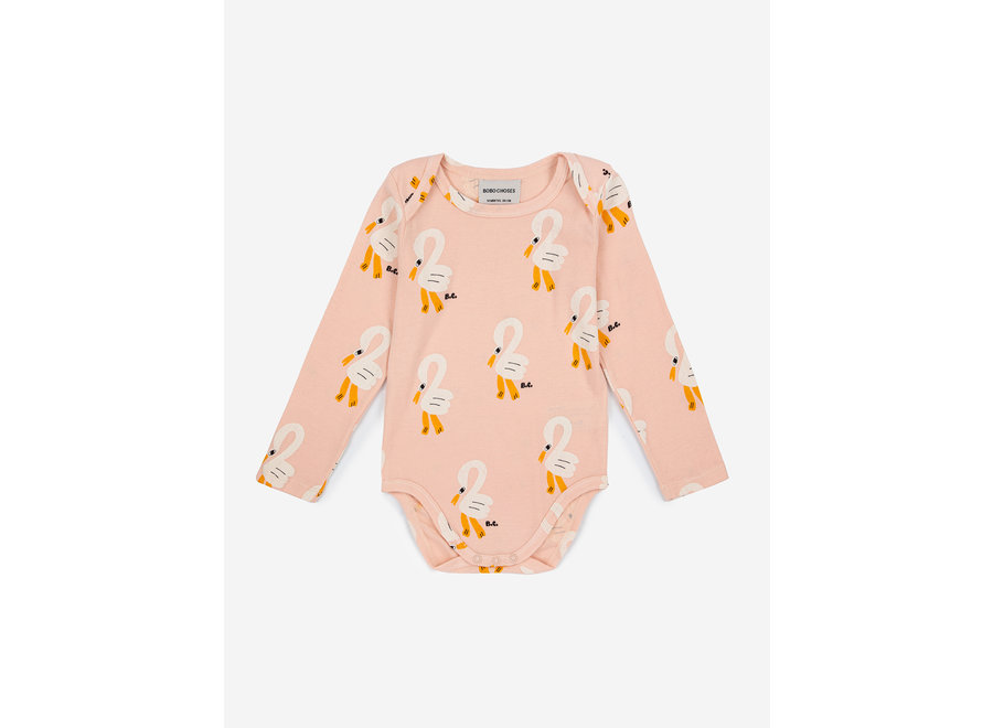 Pelican all over long sleeve body  Light Pink