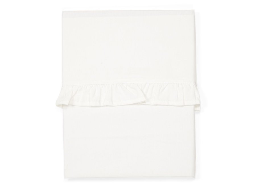 Bassinet sheet Ruffle - warm white