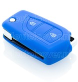 Autosleutel Hoesje geschikt voor Citroën - SleutelCover - Silicone Autosleutel Cover - Sleutelhoesje Blauw