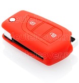 Autosleutel Hoesje geschikt voor Citroën - SleutelCover - Silicone Autosleutel Cover - Sleutelhoesje Rood