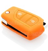 Autosleutel Hoesje geschikt voor Peugeot - SleutelCover - Silicone Autosleutel Cover - Sleutelhoesje Oranje