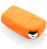 Autosleutel Hoesje geschikt voor Peugeot - SleutelCover - Silicone Autosleutel Cover - Sleutelhoesje Oranje