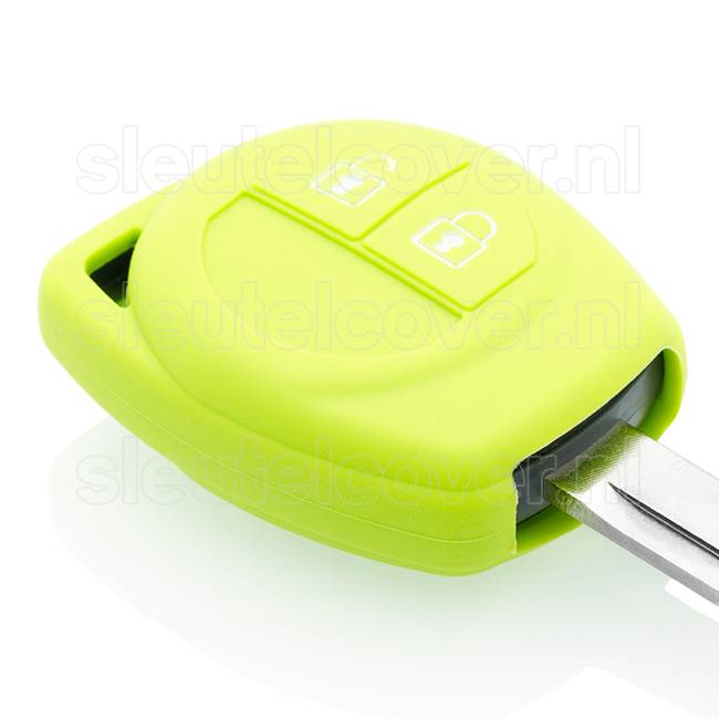 Autosleutel Hoesje geschikt voor Opel - SleutelCover - Silicone Autosleutel Cover - Sleutelhoesje Lime groen