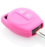 Autosleutel Hoesje geschikt voor Opel - SleutelCover - Silicone Autosleutel Cover - Sleutelhoesje Roze