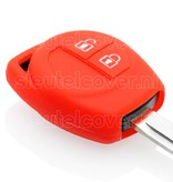 Autosleutel Hoesje geschikt voor Nissan - SleutelCover - Silicone Autosleutel Cover - Sleutelhoesje Rood