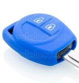 Autosleutel Hoesje geschikt voor Nissan - SleutelCover - Silicone Autosleutel Cover - Sleutelhoesje Blauw