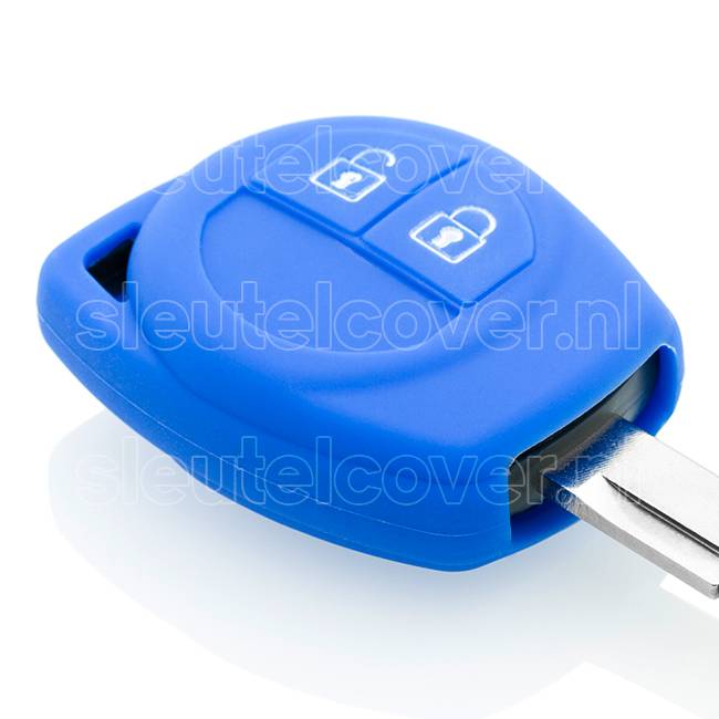 Autosleutel Hoesje geschikt voor Nissan - SleutelCover - Silicone Autosleutel Cover - Sleutelhoesje Blauw