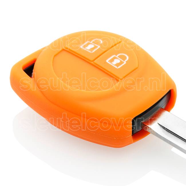 Autosleutel Hoesje geschikt voor Nissan - SleutelCover - Silicone Autosleutel Cover - Sleutelhoesje Oranje