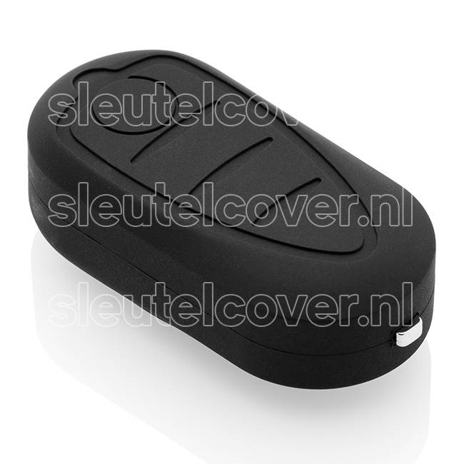 Autosleutel Hoesje geschikt voor Alfa Romeo - SleutelCover - Silicone Autosleutel Cover - Sleutelhoesje Zwart