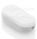 Autosleutel Hoesje geschikt voor Alfa Romeo - SleutelCover - Silicone Autosleutel Cover - Sleutelhoesje Wit
