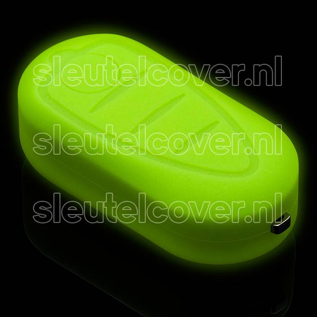 Autosleutel Hoesje geschikt voor Alfa Romeo - SleutelCover - Silicone Autosleutel Cover - Sleutelhoesje Glow in the dark / Lichtgevend