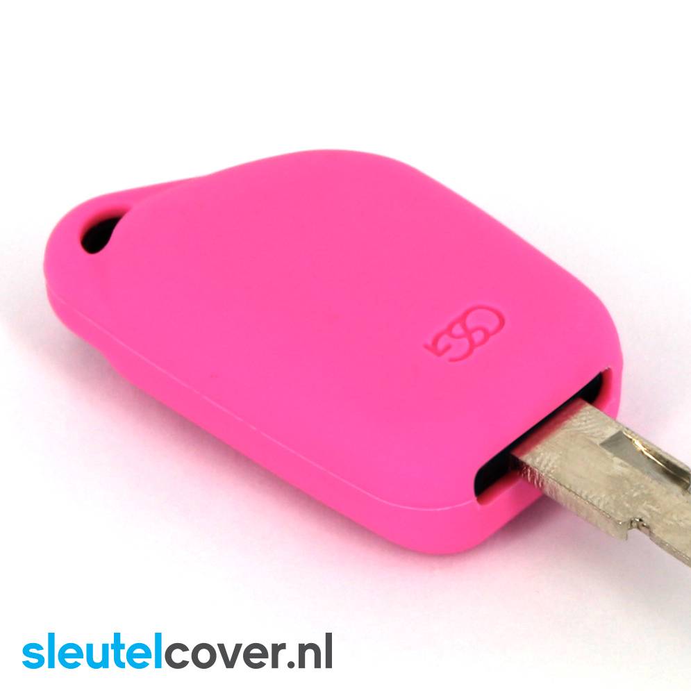 Autosleutel Hoesje geschikt voor Citroën - SleutelCover - Silicone Autosleutel Cover - Sleutelhoesje Roze