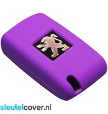 Autosleutel Hoesje geschikt voor Lancia - SleutelCover - Silicone Autosleutel Cover - Sleutelhoesje Paars