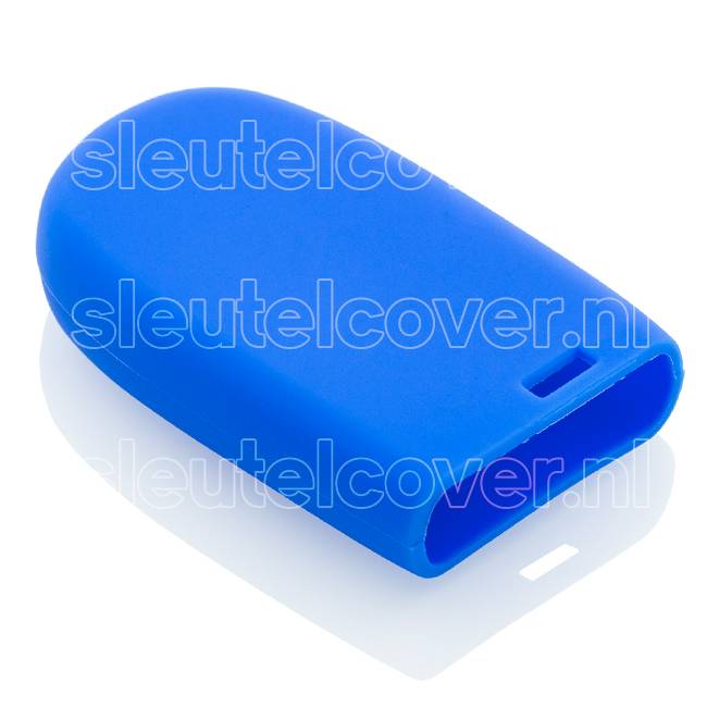 Autosleutel Hoesje geschikt voor Jeep - SleutelCover - Silicone Autosleutel Cover - Sleutelhoesje Blauw