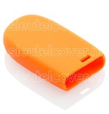 Autosleutel Hoesje geschikt voor Jeep - SleutelCover - Silicone Autosleutel Cover - Sleutelhoesje Oranje