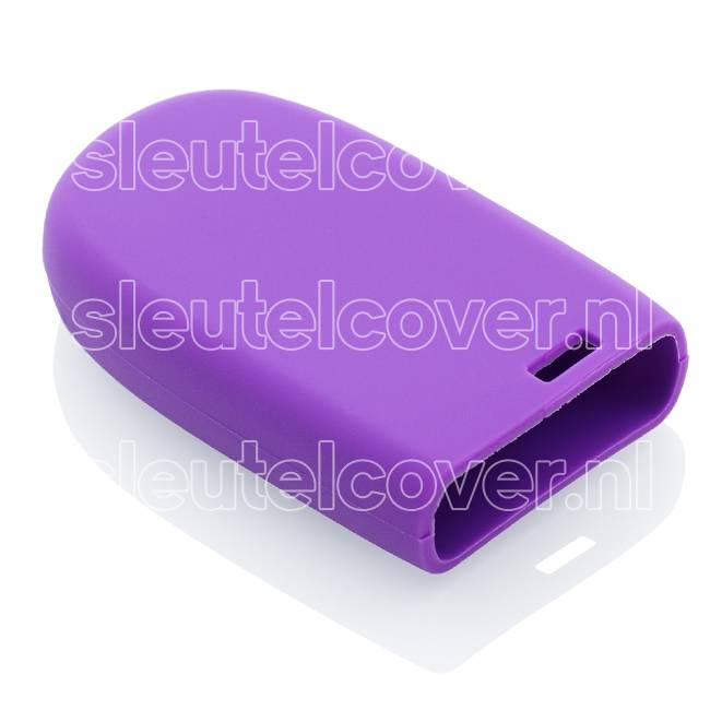 Autosleutel Hoesje geschikt voor Jeep - SleutelCover - Silicone Autosleutel Cover - Sleutelhoesje Paars