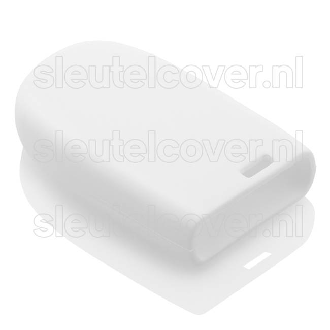 Autosleutel Hoesje geschikt voor Jeep - SleutelCover - Silicone Autosleutel Cover - Sleutelhoesje Wit