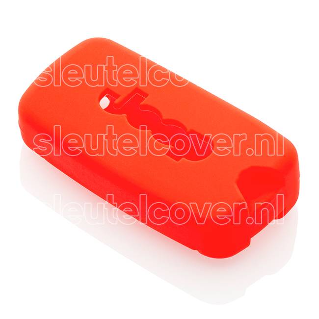 Autosleutel Hoesje geschikt voor Jeep - SleutelCover - Silicone Autosleutel Cover - Sleutelhoesje Rood