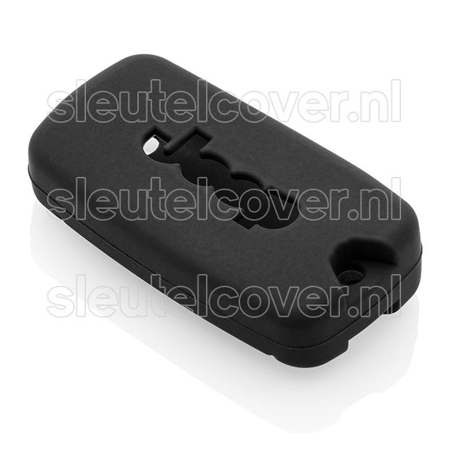 Autosleutel Hoesje geschikt voor Jeep - SleutelCover - Silicone Autosleutel Cover - Sleutelhoesje Zwart