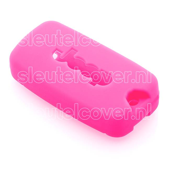 Autosleutel Hoesje geschikt voor Jeep - SleutelCover - Silicone Autosleutel Cover - Sleutelhoesje Roze