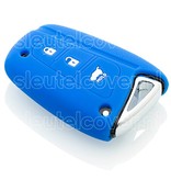 Autosleutel Hoesje geschikt voor Hyundai - SleutelCover - Silicone Autosleutel Cover - Sleutelhoesje Blauw