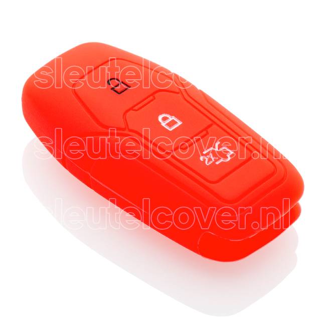 Autosleutel Hoesje geschikt voor Ford - SleutelCover - Silicone Autosleutel Cover - Sleutelhoesje Rood