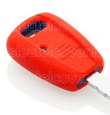 Autosleutel Hoesje geschikt voor Fiat - SleutelCover - Silicone Autosleutel Cover - Sleutelhoesje Rood