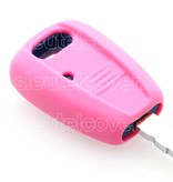 Autosleutel Hoesje geschikt voor Fiat - SleutelCover - Silicone Autosleutel Cover - Sleutelhoesje Roze